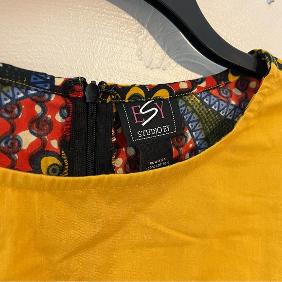 ESY Studio EY Top Puff Sleeve Unique Boho Blouse 1X - Picture 2 of 6